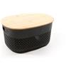 Mercury Cestino in Plastica con Coperchio in Bamboo 28x18x12.5cm