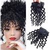 RemeeHi 20,3 cm clip su Jerry capelli ricci frangia Extension 23g Afro Fluffy Clip in Topper 100% capelli umani Frange anteriore pezzi 2# marrone scuro