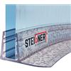 STEIGNER Guarnizione doccia, 200cm, per spessore vetro 6/7/ 8 mm, guarnizione semicircolare in PVC, UK02