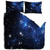 WPHRL Completo Copripiumino Matrimoniale Regalo di Halloween Cielo stellato blu Set Biancheria da Letto 3 Pz Coperta Trapunta Microfibra Ipoallergenico per 220x240cm