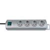 Brennenstuhl, Presa multipla Primera-Line 4 prese argento 1,5m H05VV-F 3G1,5
