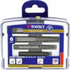 TIVOLY - Kit di estrattori di viti rotte - 5 estrattori HCS: N1-N2-N3-N4-N5 + 1 X-Out N2 - Per estrarre viti e perni da M4 a M18