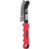 KS Tools 201.2321 Spazzola per Pinza Freni in Filo D'Acciaio a 2 Ranghi, Diritta e a Punta, 225 mm
