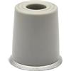 WAGNER Fermaporta VULKANO MIDI - Diametro Ø 36 x 35 mm | A Pavimento/Muro da Avvitare | In Gomma Piena Con Base in Zinco Pressofuso Effetto Inox - 15208011
