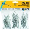 Gesipa Assortimento di rivetti ciechi (100 pezzi, in alluminio/acciaio, 4 mm Ø x 6, x 8, x 12 mm, rivetti, rivetti) 1433667