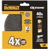DeWalt, Disco de lija de malla 150mm, grano 40, para usar con todo tipo de lijadora rotorbital