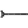 Alberts 307011 Bandella a cerniera, con spina pressata, vernice ad immersione nera, bandella 391 x 30 mm, cerniera 121 x 51 mm