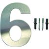 HSI numero civico 3, in acciaio inox, 150 mm, 1 pezzi, 641030.0