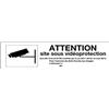 Novap-rigida, motivo:Caution sito sotto sorveglianza Picto 330 x 120 mm