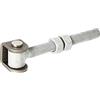 Alberts 418366 Bandella per cancelli, con dadi, vite ad occhiello zincata a caldo, perno di collegamento e anello di sicurezza in acciaio inox, Filettatura M16