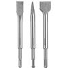 RYOBI Kit 3 scalpelli SDS+ RIOBY 1 punto - 1 piatto - 1 vanga