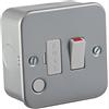 Knightsbridge M6300F Metallo Placcato 13A commutato Fuso Spur Unit con Uscita Flex, Argento, Set di 10 Pezzi