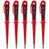 H + H WERKZEUG H+H Tool 45800 5 x 45800 Eurotest/tester di tensione/tester di fase fino a 250 V GS testato secondo VDE 0680 Made in Germany, rosso/nero, 190 mm, 45800 VDE