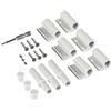 Windhager 03554 Cerniere in Alluminio per finestre e Porte, 3 Pezzi, Bianco