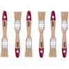 HARDY WORKING TOOLS Flachpinsel-Set 6-teilig, 6 Stück - 25 mm Breite, Malerpinsel Set mit Holzgriff, Lackpinsel Serie *36*, 6PCS, Pinselset A0200-360610