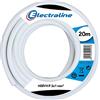 Electraline 11425 H05VV-F Cavo per Prolunghe, Sezione 2x1 mm, Lunghezza 20 m, Bianco