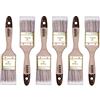 HARDY WORKING TOOLS Hardy Select 6 Stk. Flachpinsel-Set 50 mm Serie 45, Synthetik Lasurpinsel, Flachpinsel mit Naturholz, Lackierpinsel mit Stahlzwinge