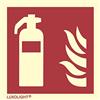 Luxolight Stell - Cartello antiincendio F001, in PVC, 200 x 200 mm, fluorescente