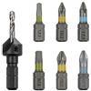 wolfcraft Set di accessori per flipbit per la lavorazione del legno, 7 pezzi I 3085000 I Set di utensili per utilizzare il porta attrezzi doppio a cambio rapido