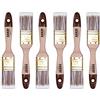 HARDY WORKING TOOLS Hardy Select 6 STK. Flachpinsel-Set 35 mm Serie 45, Synthetik Lasurpinsel, Flachpinsel mit Naturholz, Lackierpinsel mit Stahlzwinge