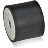 Ganter Normelemente Ganter Norm elementi | tampone PARACOLPO - GN 351 | con 2 filettature interne | caucciù naturale, nero, GN 351-25-20-M6-EE-55