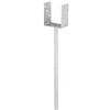 Alberts 214401 Staffa portapalo ad U, con ancoraggio in calcestruzzo in acciaio ondulato, zincata a caldo, Larghezza libera 91 mm, Lunghezza dell'ancoraggio in calcestruzzo 400 mm