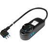 Poly Pool PP2505.2XL Multipresa con Cavo da 5 m - 2 Prese Bivalenti 10/16A 2P+T + 1 Presa Pluristandard 10A+schuko - Spina Salvaspazio da 16A, 3500 W, Nero, 5 Metri