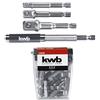 kwb Set di punte da 23 pezzi incl. adattatore per bussola e portabit 80 mm/estensibile a 118 mm per avvitatori a batteria, adattatore per bussola quadrata