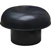 FIRST PLAST CDV100A Cappello di Ventilazione Testa Esalatore, nero, diametro 100 mm