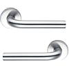 Bricard 3050766450 - Coppia di maniglie per porta su rosone in acciaio inox Tempo