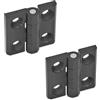 Ganter Normelemente Cerniere - GN 237-ZD-30-30-A-SW | zinco pressofuso | nero, opaco strutturato | 2 pezzi