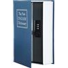 Amazon Basics Cassetta portavalori a forma di libro, Serratura con combinazione, Grande, Blu