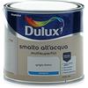 Dulux Smalto Satinato all'Acqua per Metallo Plastica e Legno Pronto all'Uso per Esterni e Interni, 0.5 Litri, Grigio Fumo