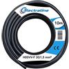 Electraline 11761 Cavo per Prolunghe Sezione 3G1.5 mm, Nero, 10 m