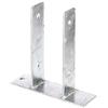 Alberts 212780 Staffa portapalo ad U, da avvitare, zincato a caldo, Larghezza libera 81 mm