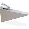 Emuca 4009225 Coppia di Reggimensola Modele Halcon per Mensole in Legno/Vetro/Cristallo di Spessore 8-40 mm, Verniciato Alluminio