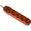 Electraline 59646 - Multipresa a 5 prese con interruttore, cavo 3G1 1,5 m, colore: arancione trasparente