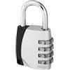 ABUS Lucchetto a Combinazione 155/40 - Lucchetto con Corpo in Pressofusione di Zinco - Lucchetto Valigia/Armadietto con Codice Numerico Regolabile - Livello di Sicurezza ABUS 4 - Argento