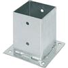 Alberts 216245 Porta palo da avvitare, per pali di legno rotondi o quadrati, zincato a caldo, 101 x 101 mm