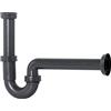Cornat Rezyklat T317406R - Sifone tubolare per lavabo, 1 1/4 pollici x 32 mm, realizzato in plastica riciclata, qualità tedesca, sifone, collegamento di scarico, T317406R