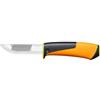 Fiskars Coltello professionale, Include fodero con affilalama | Lunghezza totale: 21,9 cm, Nero/Arancione/Verde, 1023619