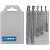Krino 03085700 - Set Punte Universale Foratutto con Attacco Esagonale 1/4 - 5 Pezzi