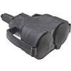 Debflex 713760 - Connettore doppio femmina 2P+T 16 A, a tenuta stagna, colore: Nero