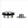 EVI Herrajes | Fermaporta Adesivo | Ø35x20 mm | Base filettata | Gomma Nera - Acciaio Inox | Compresi vite + tassello di fissaggio | Mod. I-203/35X19-DUAL