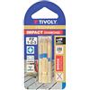 TIVOLY 11523720001 - Set di 2 punte diamantate per avvitatore Impact Torsion per viti Pozidriv Pz1-2-3 cacciaviti