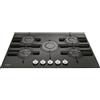 Hotpoint Ariston Piano Cottura A Gas Metano FTGHG 751 D/HA(BK) Finitura Nero Con Griglie In Ghisa da 75cm