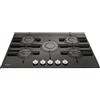 Hotpoint Ariston - Piano cottura a gas FTGHG 751 D/HA(BK) finitura nero con griglie in ghisa da 75cm