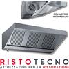 Ristotecno Cappa aspirante acciaio inox Professionale d'aspirazione a parete mod. SNACK con motore cm. 260x90x45H