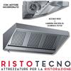 Ristotecno Cappa cm. 100x90x45 acciaio inox e lamiera zincata con motore cucina ristorante