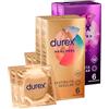 Durex 2x Durex No Latex Anallergici + 2x Durex Real Feel Anallergici - 4 Scatola da 6 Preservativi - 24 Profilattici